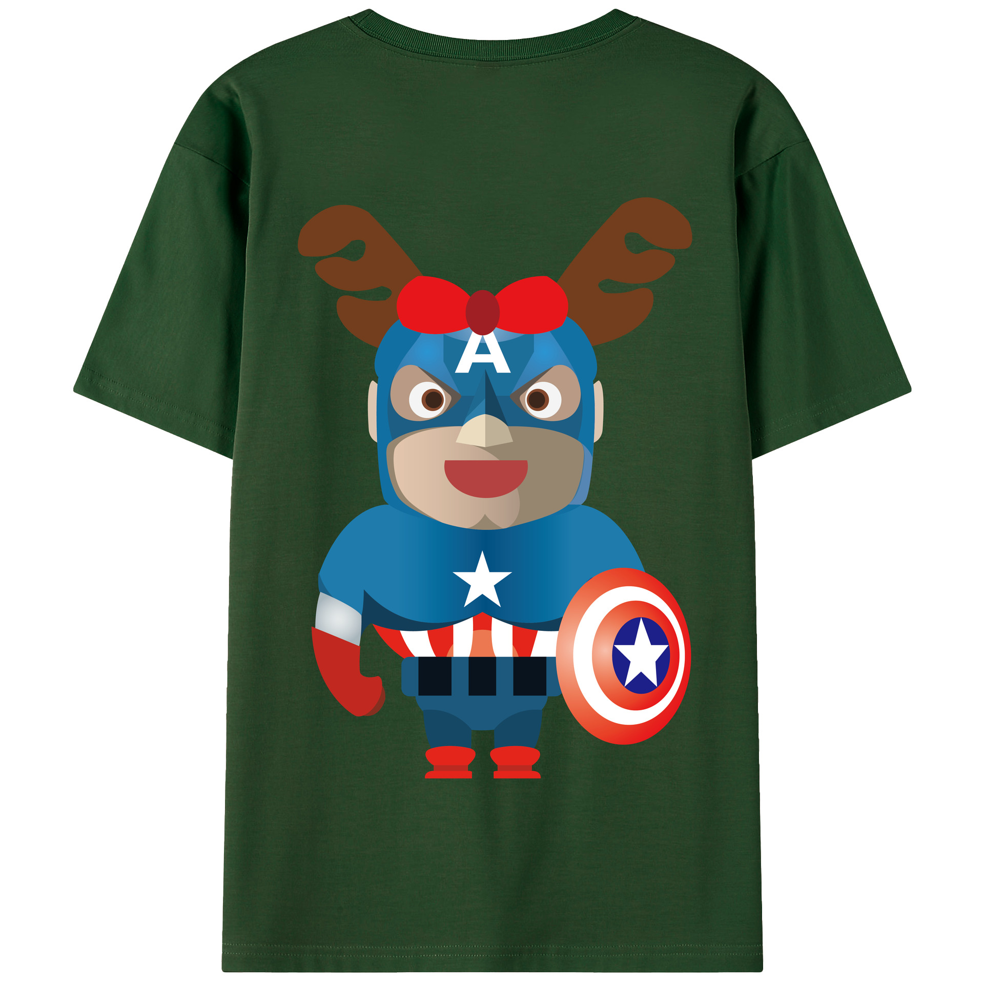 （画像用） アベンジャーズ The Avengers 綿100％半袖Tシャツ（背面プリント）